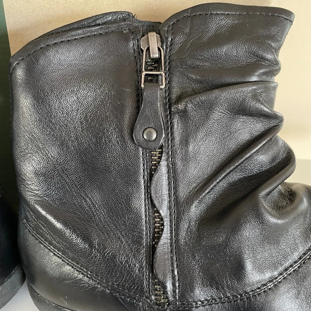 Josef Seibel Faye/Naly Black Leather Ankle Boots w/Zippers, Women's EU 40/ US 9 - Picture 12 of 16